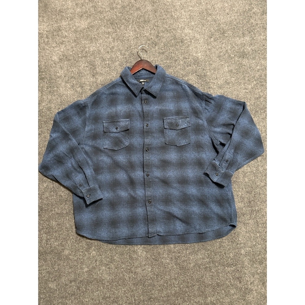 NovaMen Blue Plaid Heavy Shirt XXL Fall